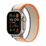 Apple Watch Ultra 2 GPS + Cellular avec une Boîtier en Titane et un Bracelet en Boucle Trail Orange et Beige